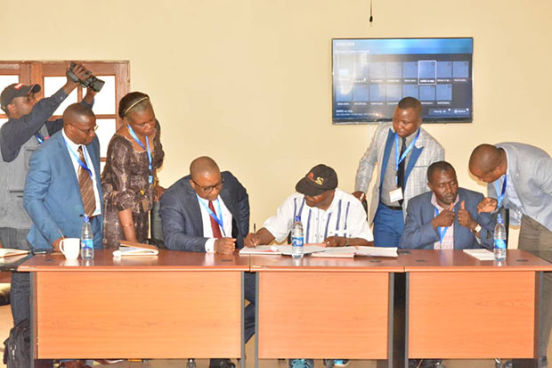 Une vue partielle entre le staff du FPI-Bukavu et ses partenaires